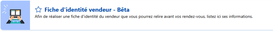 Capture de l'encart de présentation du modèle "Fiche d'identité vendeur" disponible sur Allready.