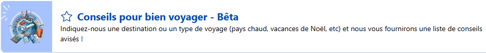 Capture de l'encart de présentation du modèle "Conseils pour bien voyager" disponible sur Allready.